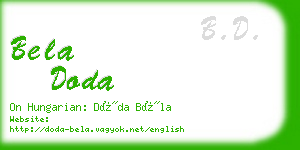 bela doda business card